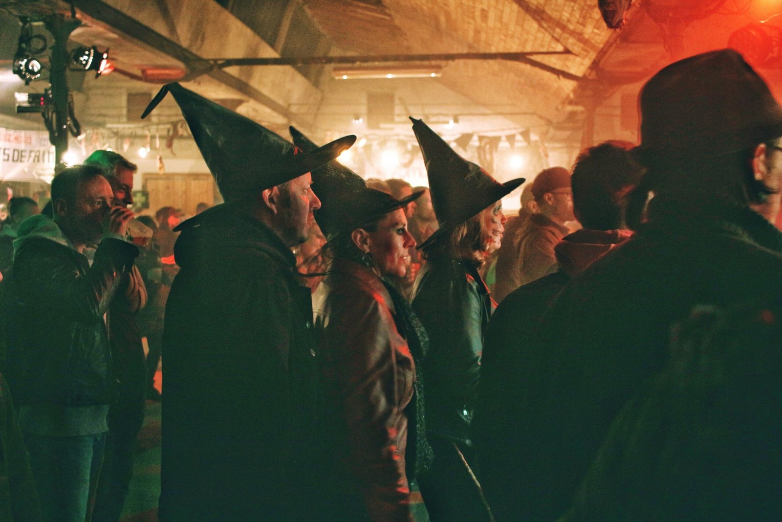 People-wearing-Halloween-costumes-at-a-party